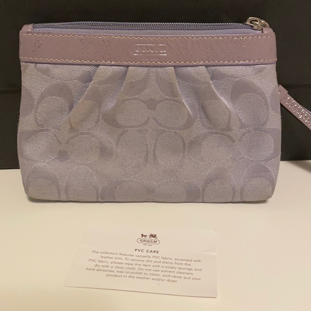 Purple Coach Wristlet